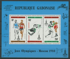 Gabun 1980 Olympische Sommerspiele Moskau Block 39 Postfrisch (C27121) - Gabón (1960-...)