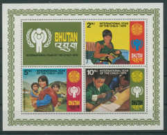 Bhutan 1979 Internationales Jahr Des Kindes Block 83 A Postfrisch (C30091) - Bhután