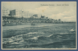 Nordseebad Borkum Strand Mit Hotels, Gelaufen 1927 (AK1254) - Borkum
