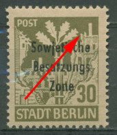 SBZ Allgemeine Ausgabe 1948 Freim. Plattenfehler 206 Aa Waz F 44 Postfrisch - Autres & Non Classés