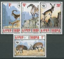 Äthiopien 1990 WWF Naturschutz Abessinischer Steinbock 1385/88 Postfrisch - Etiopia