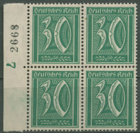 Deutsches Reich 1921 Ziffern Walzendruck 162 4er-Block Mit Rand-Nr. Postfrisch - Unused Stamps