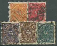 Deutsches Reich 1922 Posthorn Zweifarbig 205/09 Gestempelt - Used Stamps