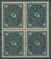 Deutsches Reich 1922 Posthorn, Walzendruck 209 W B 4er-Block Postfrisch - Neufs