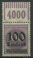 Deutsches Reich 1923 Freim. Walzendruck Oberrand 289 B W OR 1'11'1 Postfrisch - Nuevos
