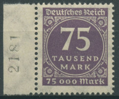 Deutsches Reich 1923 Ziffern Im Kreis Walzendruck 276 Bogenzähl-Nr. Postfrisch - Neufs