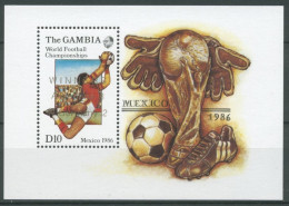 Gambia 1986 Fußball-WM In Mexiko Sieger Argentinien Block 28 Postfrisch (C27014) - Gambia (1965-...)