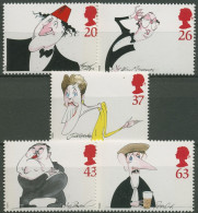 Großbritannien 1998 Berühmte Komiker, Karikaturen 1749/53 Postfrisch - Unused Stamps