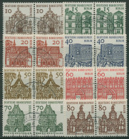 Berlin 1964/65 Kleine Bauwerke Bogenmarken Waag. Paare 242/49 Gestempelt - Used Stamps