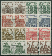 Berlin 1964/65 Kleine Bauwerke Bogenmarken Waag. Paare 242/49 Gestempelt - Gebraucht