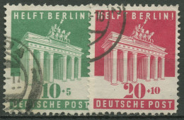 Bizone 1948 BERLIN-HILFE, Brandenburger Tor 101/02 E Gestempelt - Used