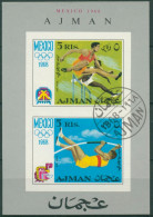 Ajman 1968 Olympiade Mexiko: Stabhochsprung Block 32 A Gestempelt (C30180) - Ajman