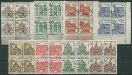 Berlin 1964/65 Kleine Bauwerke Bogenmarken 4er-Block 242/49 Gestempelt - Usados