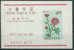 Korea (Süd) 1965 Pflanzen: Crysantheme Block 217 Postfrisch (C30388) - Corée Du Sud