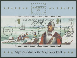 Isle Of Man 1986 Hauptmann Standish Mayflower Block 8 Gestempelt (C90609) - Isle Of Man