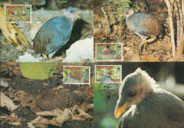 Niuafo'ou 1992 WWF Pritchard-Dschungelhuhn 233/36 Maximumkarten (X30652) - Tonga (1970-...)