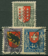 Schweiz 1921 Pro Juventute Wappen (IV) 172/74 Gestempelt - Usati