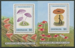 Grenada 1989 Pilze Block 227/28 Postfrisch (C94546) - Grenade (1974-...)