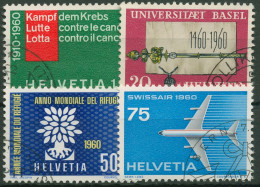 Schweiz 1960 Ereignisse Universität Basel Düsenflugzeug 692/95 Gestempelt - Usati