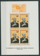 Gabun 1968 Erster Todestag Von Konrad Adenauer Block 9 Postfrisch (C27128) - Gabon