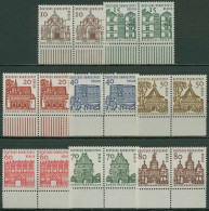 Berlin 1964/65 Kleine Bauwerke Waagerechte Paare 242/49 Unterrand Postfrisch - Unused Stamps