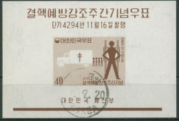 Korea (Süd) 1961 Kampf Gegen Die Tuberkulose Block 170 Gestempelt (C30387) - Korea, South