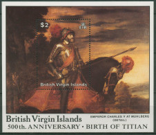 Britische Jungferninseln 1988 Gemälde Tizian Block 46 Postfrisch (C97229) - Iles Vièrges Britanniques