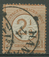 Deutsches Reich 1874 Adler Mit Aufdruck 29 Gestempelt, Zahnfehler - Usados