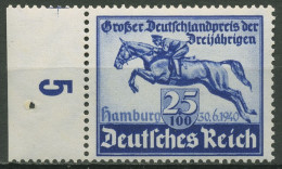 Deutsches Reich 1940 Das Blaue Band, Deutsches Derby 746 Rand Links Postfrisch - Neufs