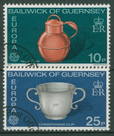 Guernsey 1976 Europa CEPT Kunsthandwerk Gefäße 133/34 Gestempelt - Guernsey