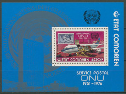 Komoren 1976 Postflugzeug Der Lufthansa Block 50 A Postfrisch (C29795) - Comores (1975-...)