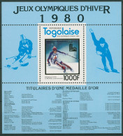 Togo 1980 Olympische Winterspiele Lake Placid Block 169 A Postfrisch (C29981) - Togo (1960-...)