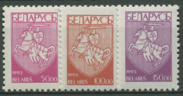 Weißrussland 1993 Freimarken Staatswappen 32/34 Postfrisch - Bielorrusia