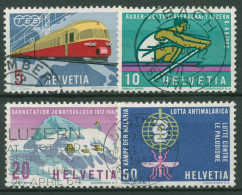Schweiz 1962 Ereignisse Elektro-TEE-Zug Ruder-WM Malaria 747/50 Gestempelt - Usados