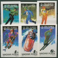 Ungarn 1987 Olympische Winterspiele Calgary 3929/34 B Postfrisch - Ungebraucht