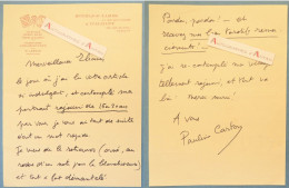 ● L.A.S Pauline CARTON Comédienne - Eliane - Hôtels St James / D'Albany - Née à Biarritz - Lettre Autographe - Actors & Comedians