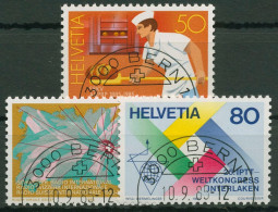Schweiz 1985 Ereignisse Bäckereiverband Radio Postkongress 1301/03 Gestempelt - Gebraucht