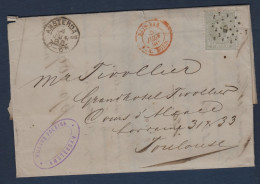 Cachet D'entrée  PAYS  BAS  PAR  BORD.  B Sur Lettre D'Amsterdam - Entry Postmarks