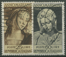 Italien 1954 Marianisches Jahr Madonna Plastik 924/25 Gestempelt - 1946-60: Oblitérés