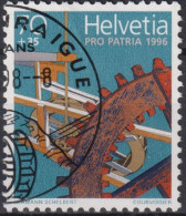 1996 Schweiz Pro Patria, Mühlen, Col De Roche NE ⵙ Zum:CH B252, Mi:CH 1578, Yt: CH 1506 - Used Stamps