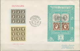 Dänemark 1975 HAFNIA'76 Kopenhagen Ersttagsbrief Block 1 FDC (X96590) - FDC