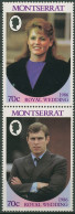 Montserrat 1986 Hochzeit Prinz Andrew S. Ferguson 638/39 A ZD Postfrisch(C97296) - Montserrat