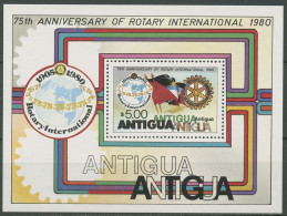 Antigua 1980 Rotary Club Flagge Emblem Block 48 Postfrisch (C97212) - 1960-1981 Autonomie Interne