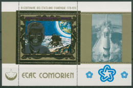 Komoren 1976 200 J. USA Kennedy Mondlandefähre Block 67 A Postfrisch (C29781) - Comoren (1975-...)
