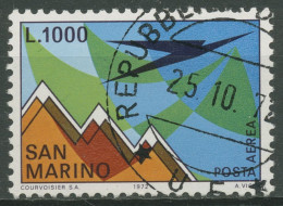 San Marino 1972 Flugpostmarke Monte Titano 1016 Gestempelt - Oblitérés
