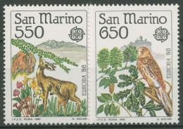 San Marino 1986 Europa CEPT Naturschutz Damwild Turmfalke 1339/40 Postfrisch - Neufs