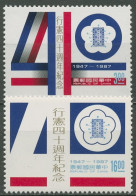 Taiwan 1987 40 Jahre Annahme Der Verfassung 1789/90 Postfrisch - Ungebraucht