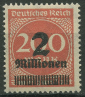 Deutsches Reich 1923 Freim. Mit Aufdruck, Walze 309 A W B Postfrisch Geprüft - Nuovi