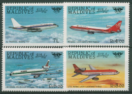 Malediven 1984 Zivilluftfahrt Flugzeuge 1068/71 Postfrisch - Maldiven (1965-...)