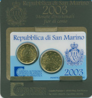 San Marino 2003 Kursmünzen 20 - 50 Cent, Coincard, St (m5705) - San Marino
